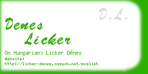 denes licker business card